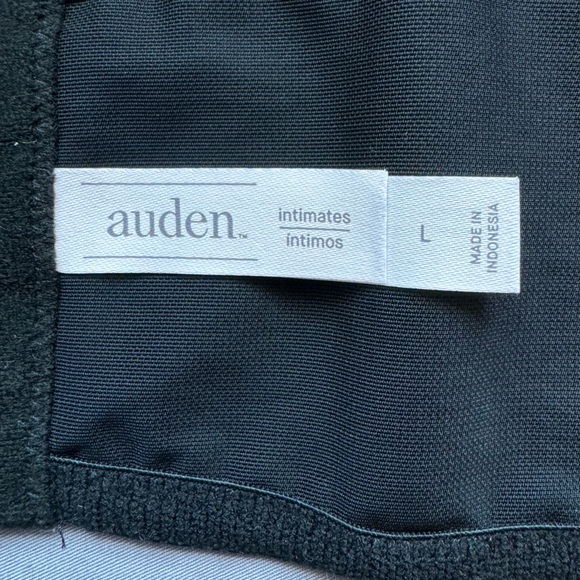 Auden tank womens large corset spaghetti strap satin cropped black - Picture 4 of 8